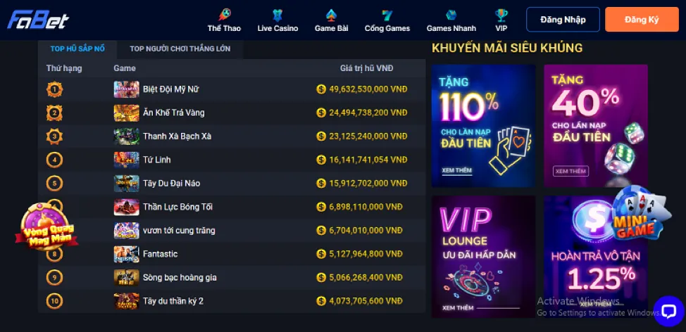 Chương trình VIP FB88